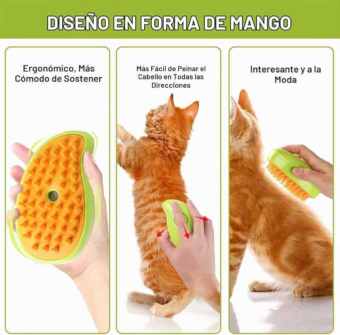 Cepillo a Vapor Recargable para Mascotas 12 × 6 cm